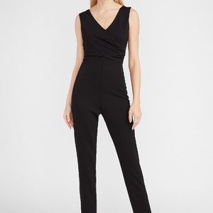 Ruched Wrap Front Jumpsuit